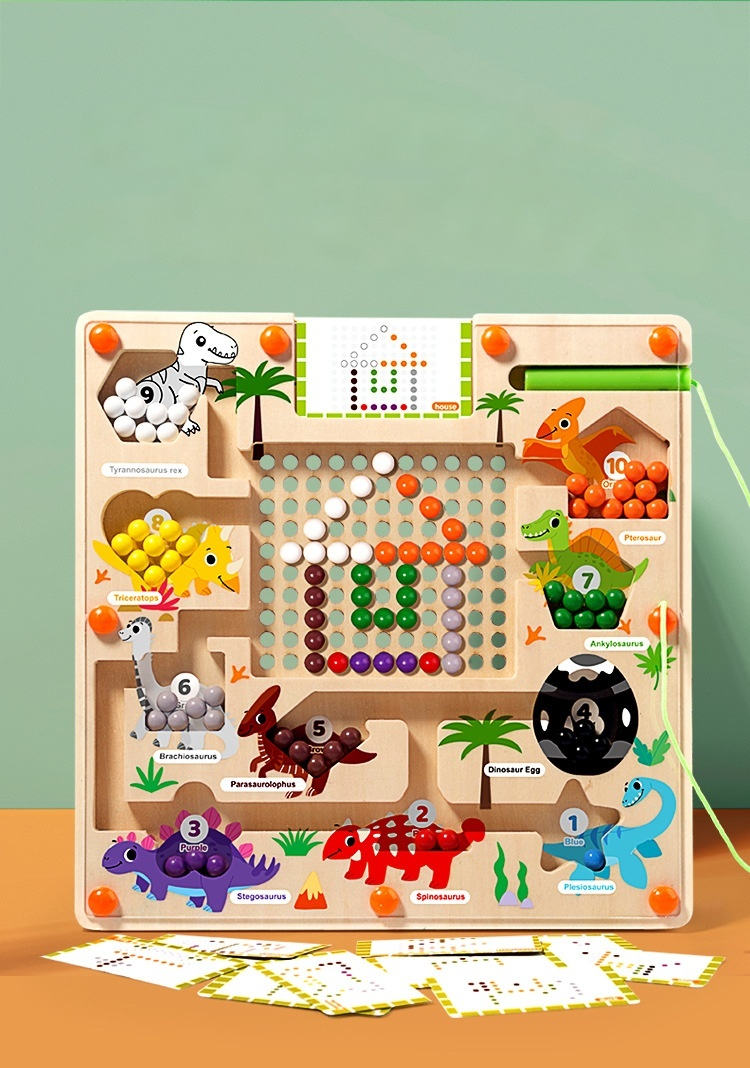 Montessori Dinosaur magnetlabyrint